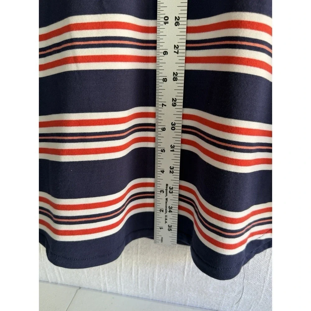 NWT La Blanca Sailor Stripe Lace-Up Cover-Up Knit Tunic/Dress L55213 Size M